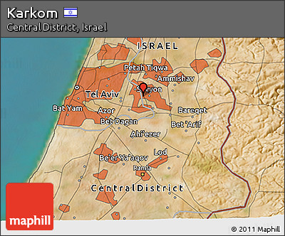 Satellite 3D Map of Karkom