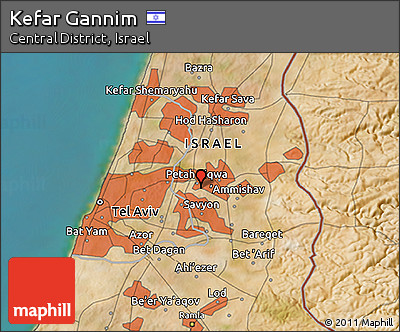 Satellite 3D Map of Kefar Gannim