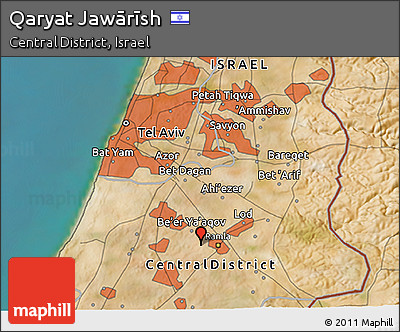 Satellite 3D Map of Qaryat Jawārīsh