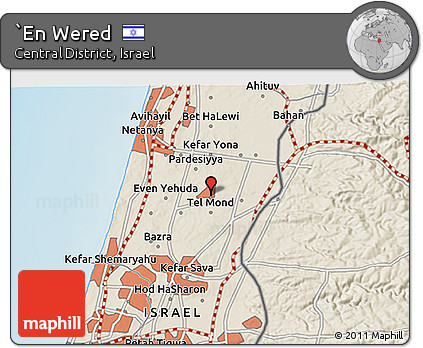Shaded Relief 3D Map of `En Wered