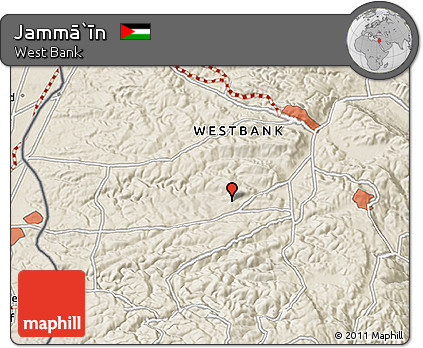 Shaded Relief 3D Map of Jammā`īn