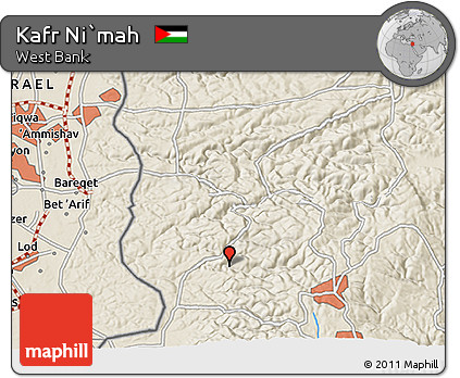 Shaded Relief 3D Map of Kafr Ni`mah