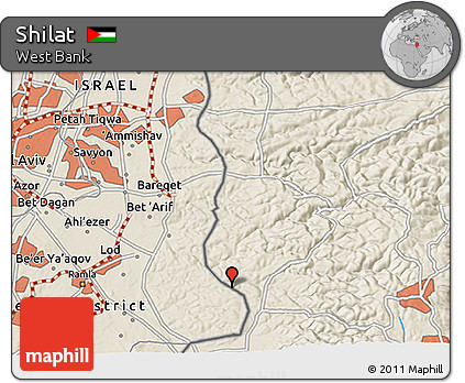 Shaded Relief 3D Map of Shilat