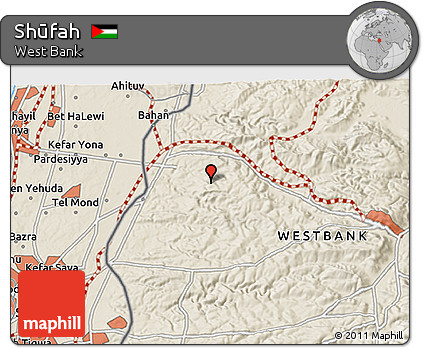 Shaded Relief 3D Map of Shūfah