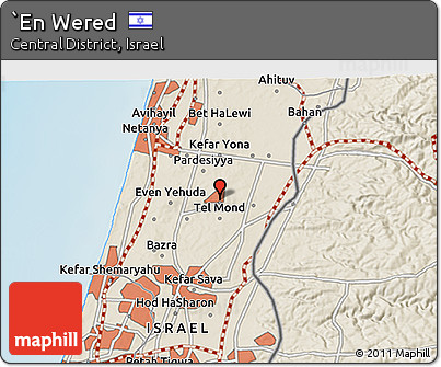 Shaded Relief 3D Map of `En Wered