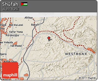 Shaded Relief 3D Map of Shūfah