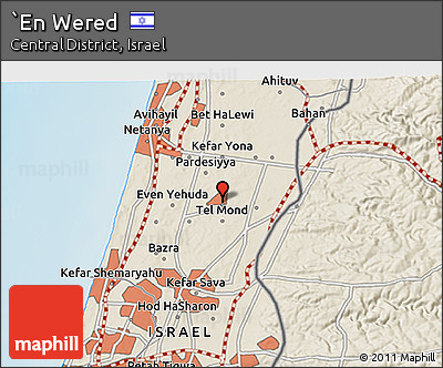 Shaded Relief 3D Map of `En Wered