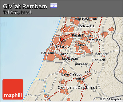 Shaded Relief 3D Map of Giv`at Rambam