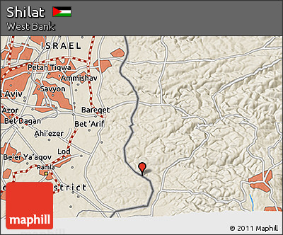 Shaded Relief 3D Map of Shilat