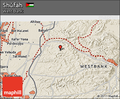 Shaded Relief 3D Map of Shūfah
