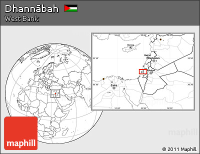 Blank Location Map of Dhannābah