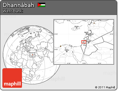 Blank Location Map of Dhannābah