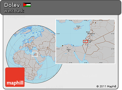 Gray Location Map of Dolev