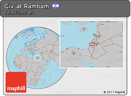 Gray Location Map of Giv`at Rambam
