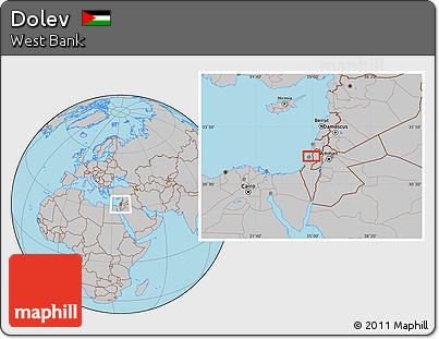 Gray Location Map of Dolev