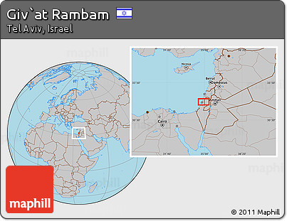 Gray Location Map of Giv`at Rambam