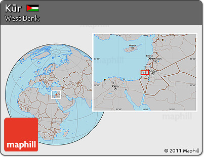 Gray Location Map of Kūr