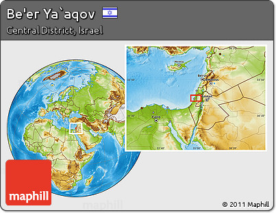 Physical Location Map of Be'er Ya`aqov