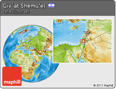 Physical Location Map of Giv`at Shemu'el