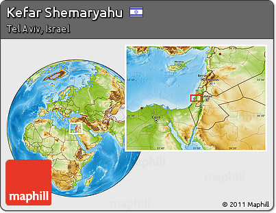 Physical Location Map of Kefar Shemaryahu