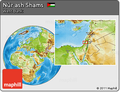 Physical Location Map of Nūr Ash Shams