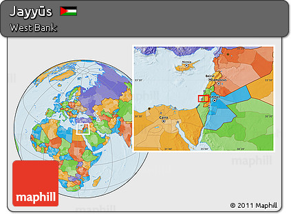 Political Location Map of Jayyūs