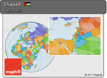 Political Location Map of Shaqed