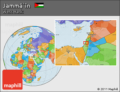 Political Location Map of Jammā`īn