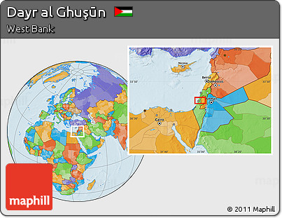 Political Location Map of Dayr Al Ghuşūn