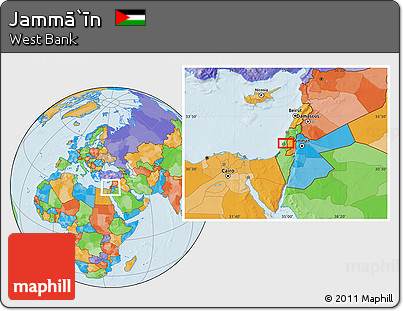 Political Location Map of Jammā`īn
