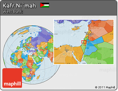 Political Location Map of Kafr Ni`mah