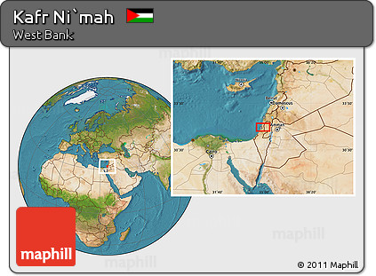 Satellite Location Map of Kafr Ni`mah