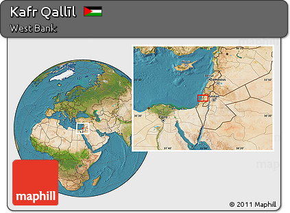 Satellite Location Map of Kafr Qallīl