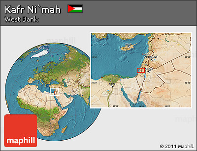 Satellite Location Map of Kafr Ni`mah