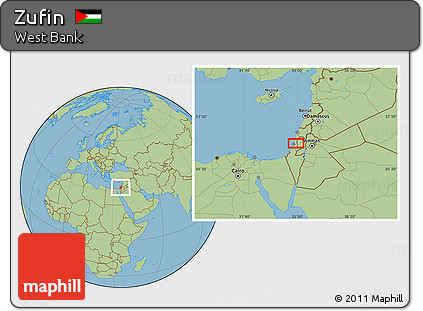 Savanna Style Location Map of Zufin