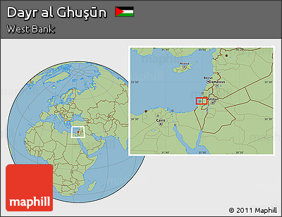 Savanna Style Location Map of Dayr Al Ghuşūn