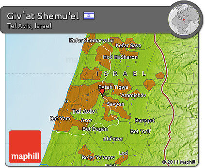 Physical Map of Giv`at Shemu'el