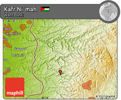 Physical Map of Kafr Ni`mah