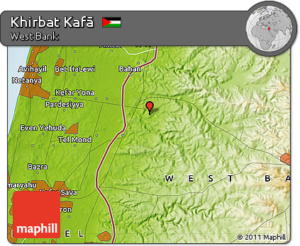 Physical Map of Khirbat Kafā