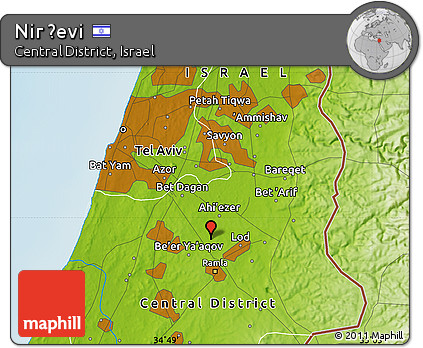 Physical Map of Nir Ẕevi