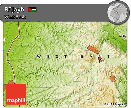 Physical Map of Rūjayb