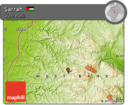 Physical Map of Şarrah