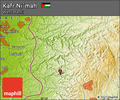 Physical Map of Kafr Ni`mah