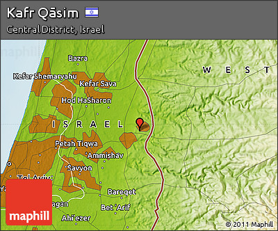 Physical Map of Kafr Qāsim