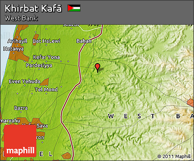 Physical Map of Khirbat Kafā