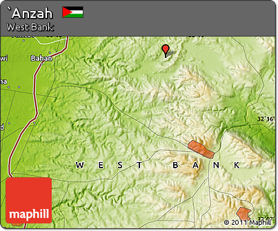 Physical Map of `Anzah