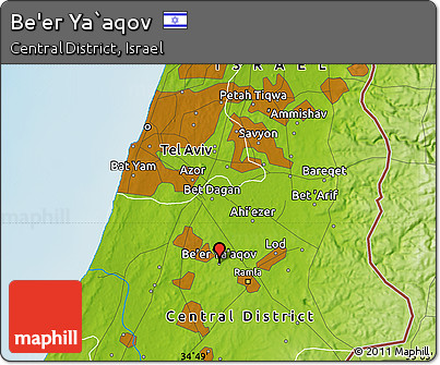 Physical Map of Be'er Ya`aqov