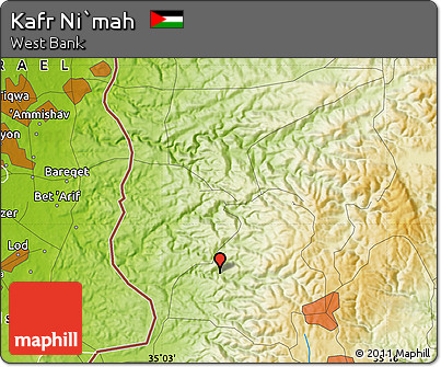 Physical Map of Kafr Ni`mah