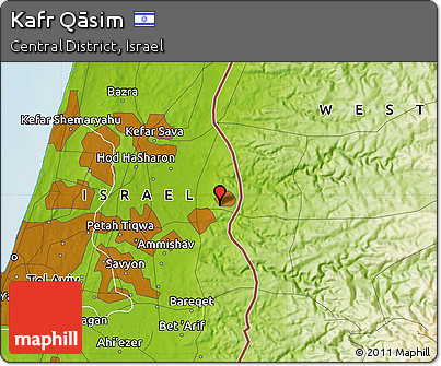 Physical Map of Kafr Qāsim