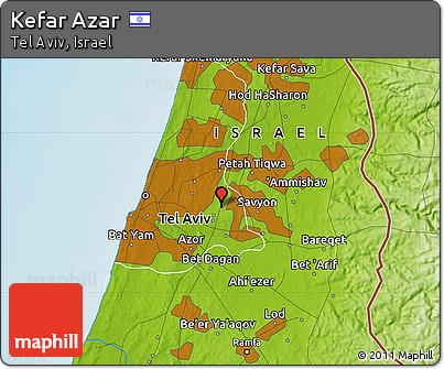 Physical Map of Kefar Azar